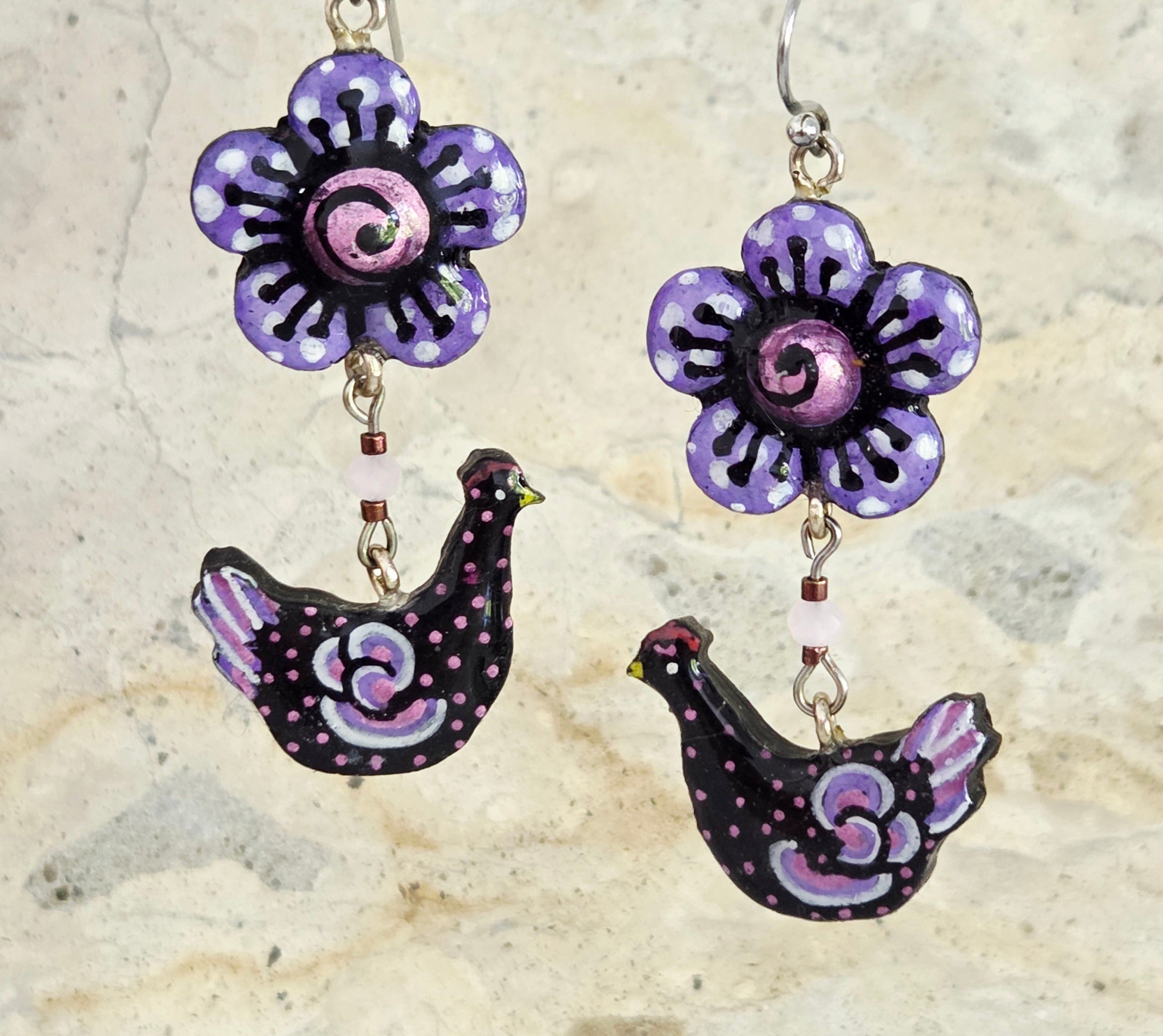 Funky Chicken Earrings