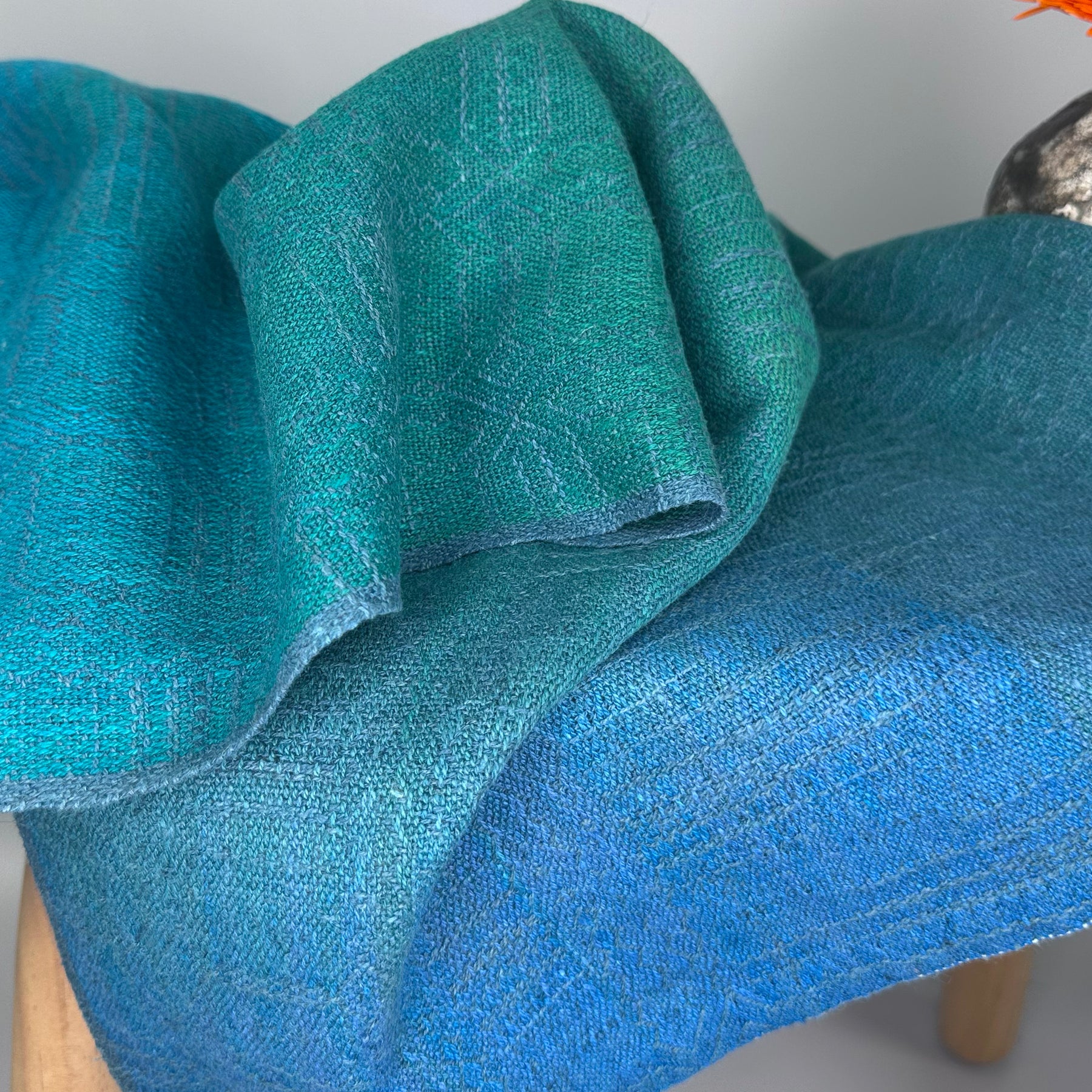 Hand-Dyed and Handwoven Linen/Cotton Tea Towels