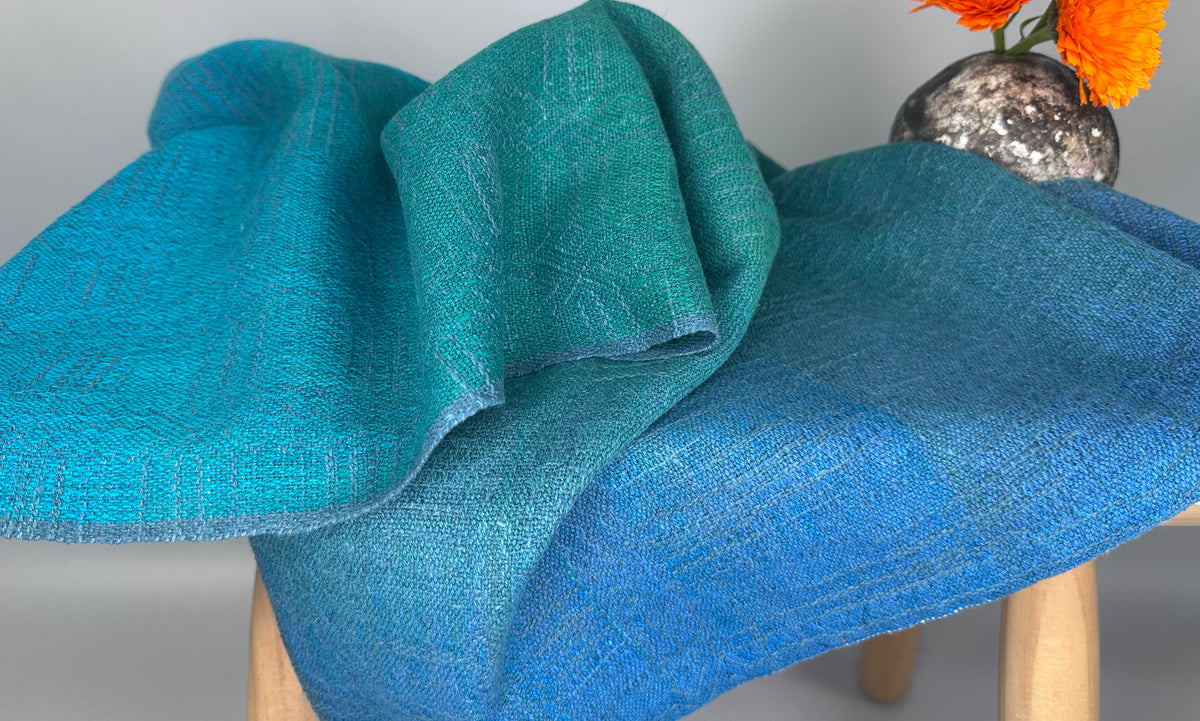Hand-Dyed and Handwoven Linen/Cotton Tea Towels