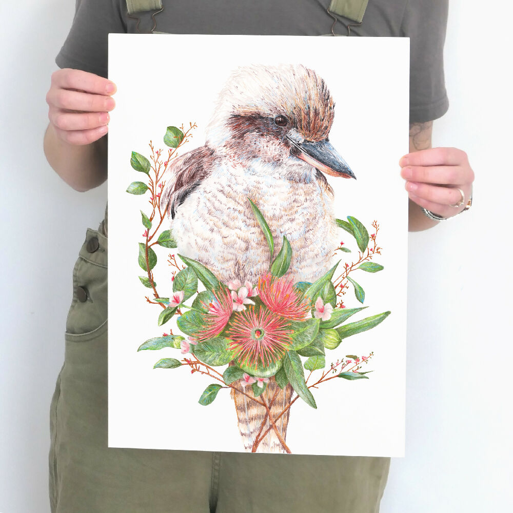 Laughing Kookaburra Art Print