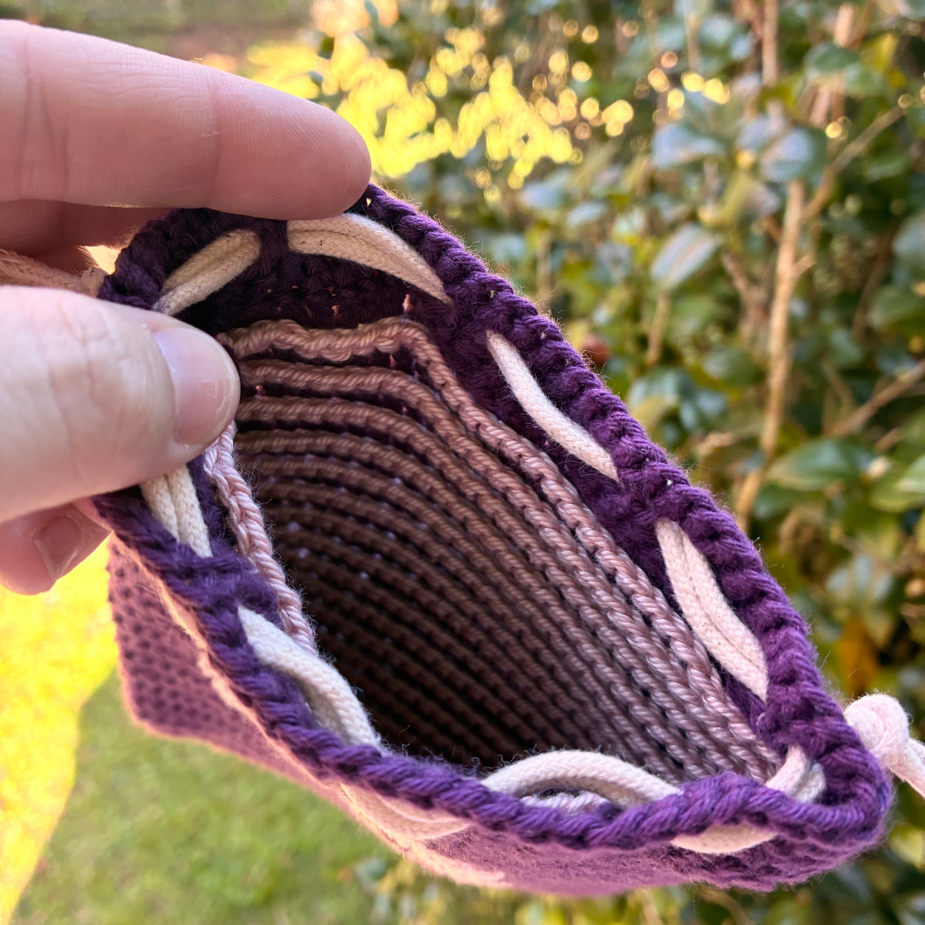 The Rose Bag (Dark purple & pink)