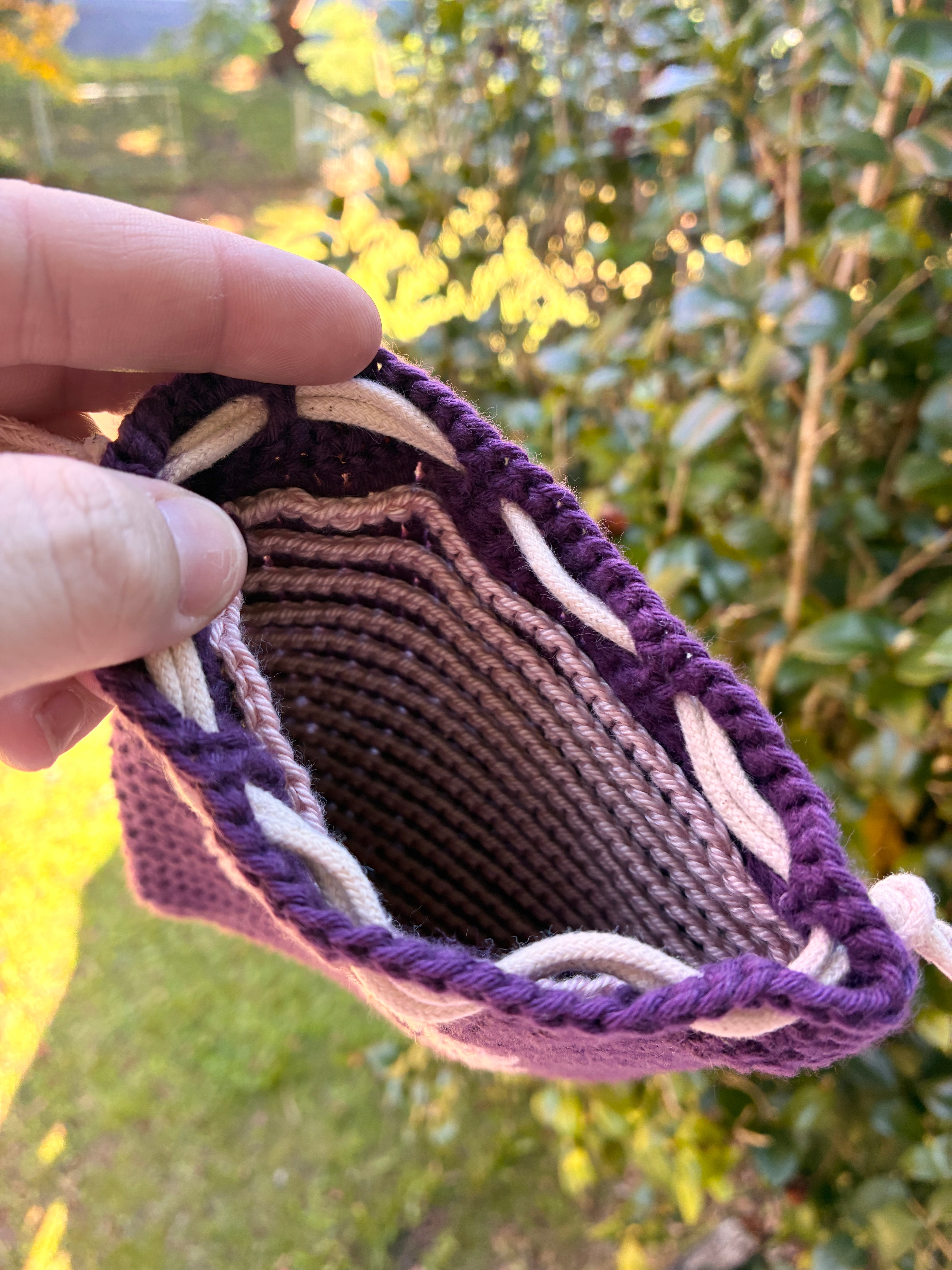 The Rose Bag (Dark purple & pink)