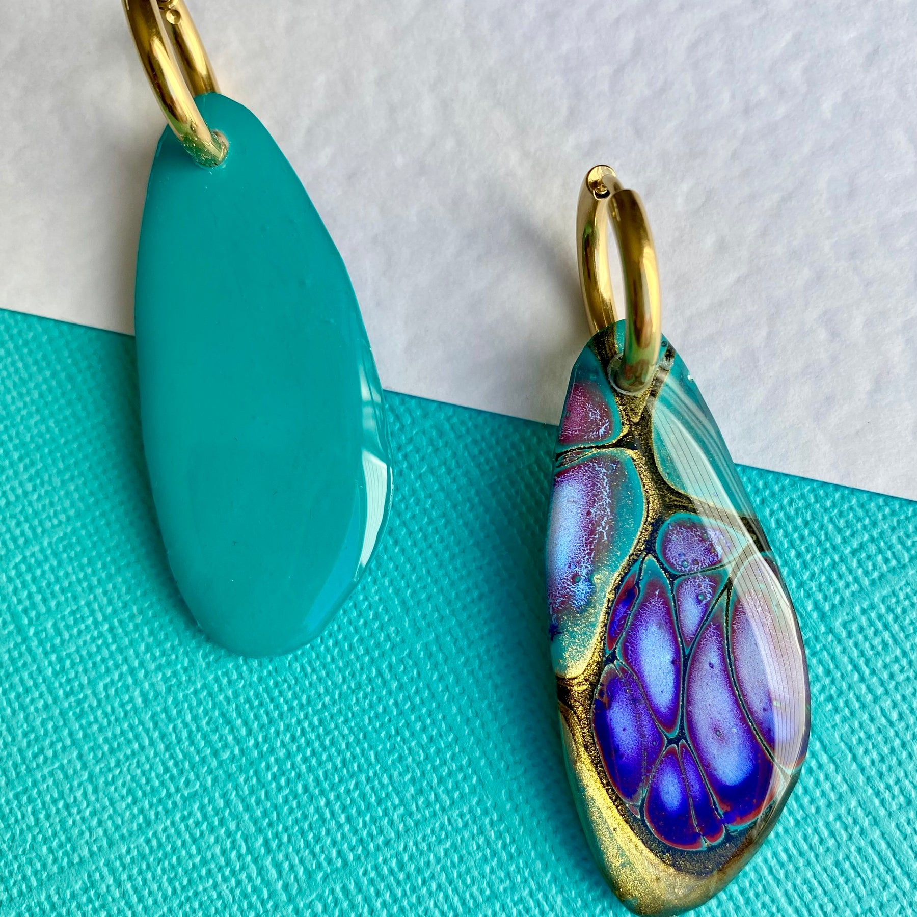 Original Art Hoop Earrings