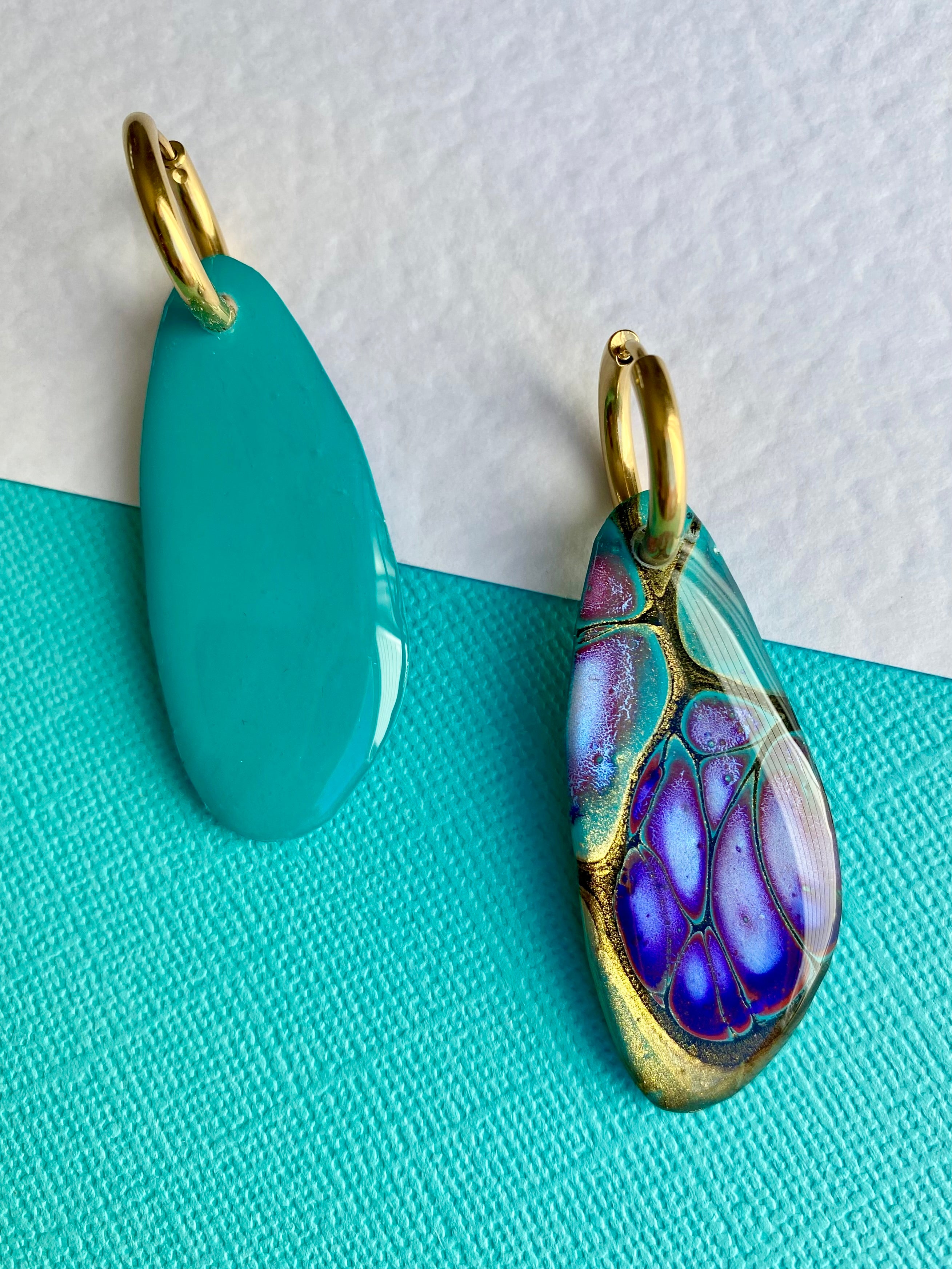 Original Art Hoop Earrings