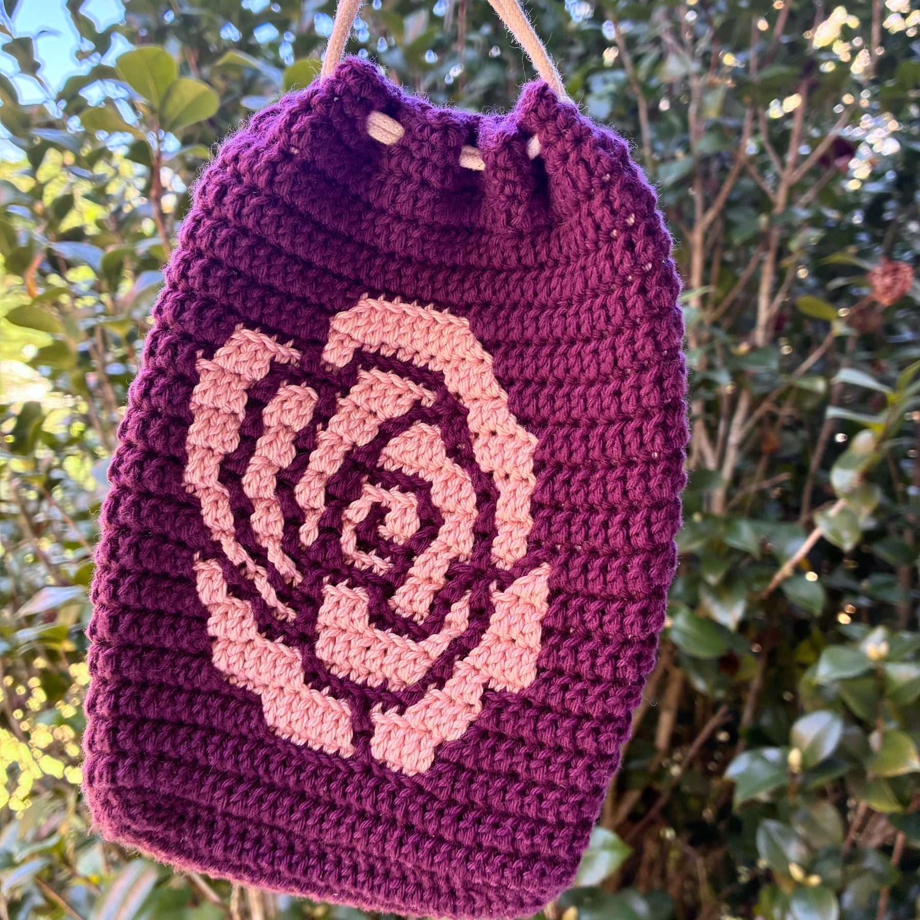 The Rose Bag (Dark purple & pink)