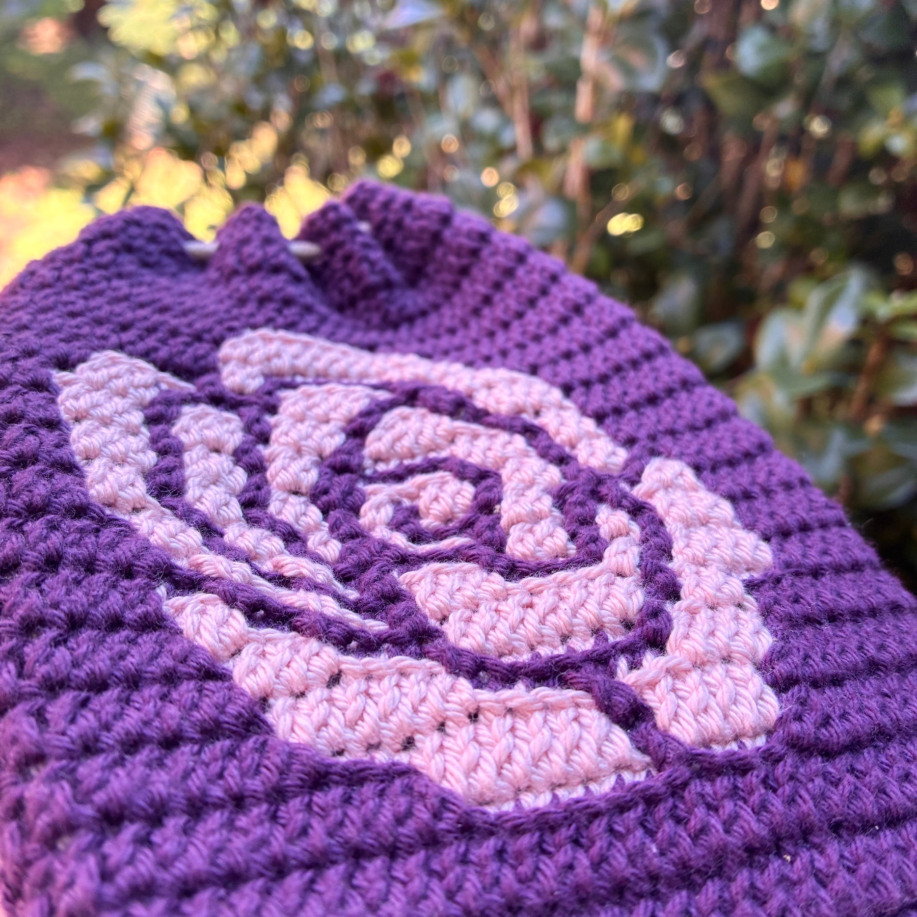 The Rose Bag (Dark purple & pink)