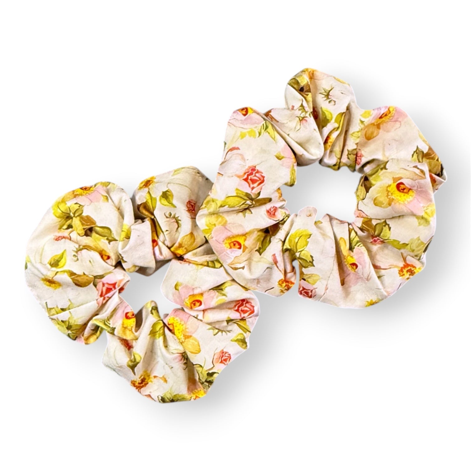 Lemon Camellia Floral Sundress with Matching Scrunchie