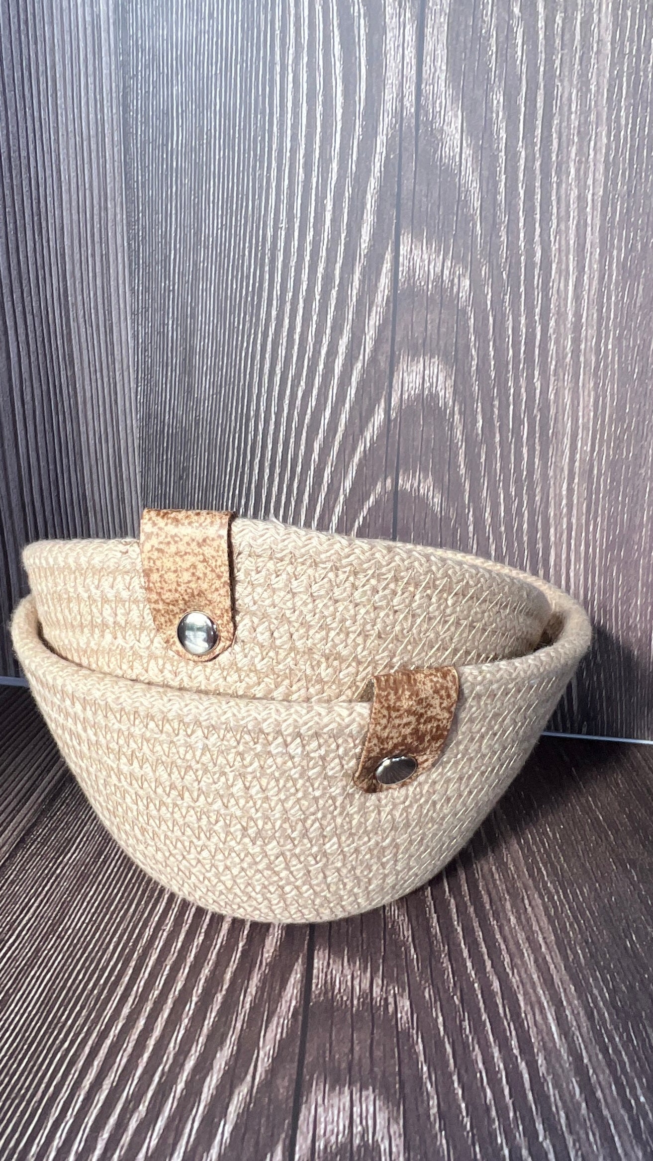 Set of 2 Cotton Rope Catch-All Baskets | Minimalist Home Organiser