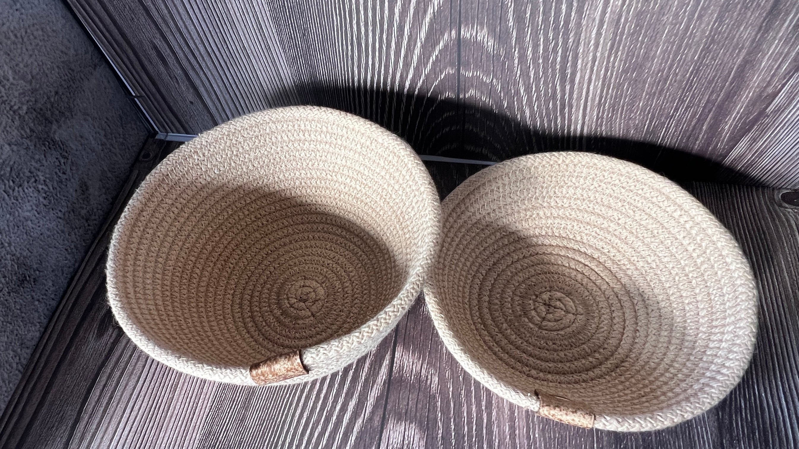 Set of 2 Cotton Rope Catch-All Baskets | Minimalist Home Organiser