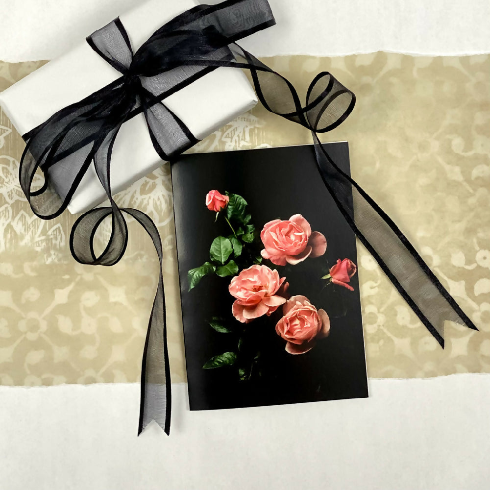 fine art greeting card with roses