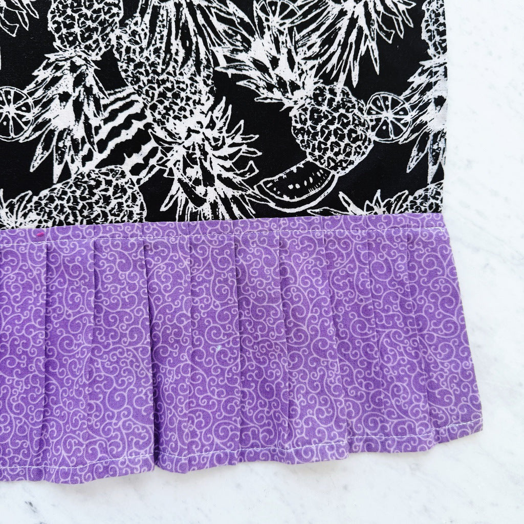 Pineapples pinafore ladies apron with pocket.