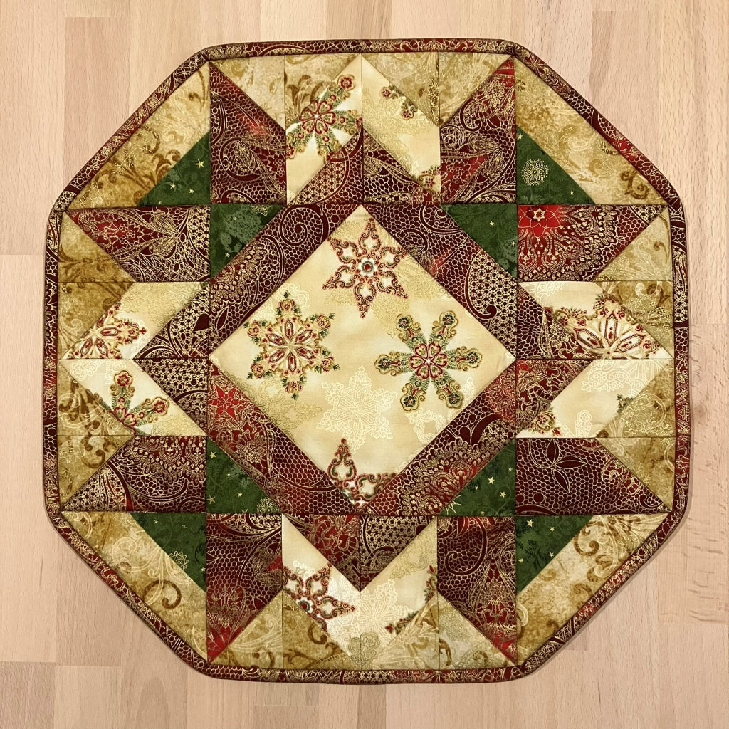 Christmas table centre handmade quilted Australia