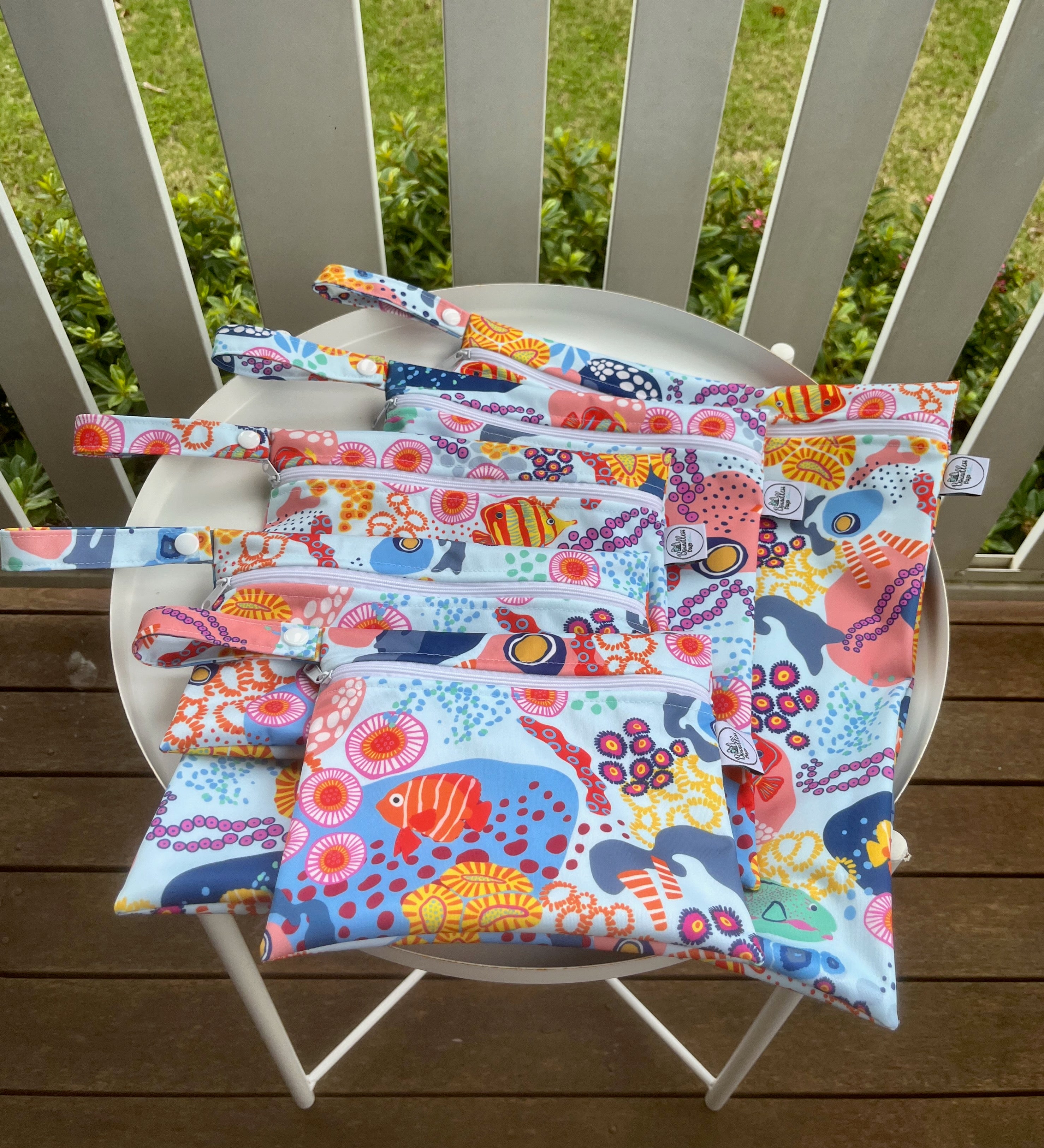 READY MADE Water-resistant wet bags -  Under the Sea Mix (Louise Margaret)  | Ready to ship | FREE Postage