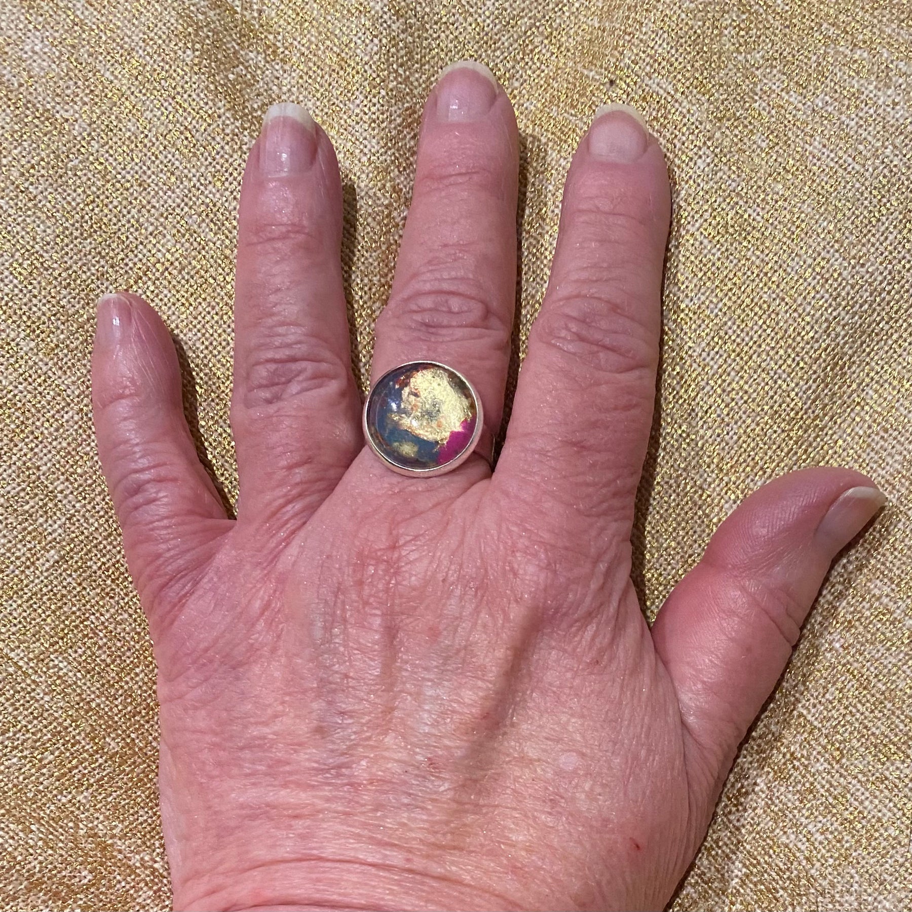 Midnight Galaxy Ring Handmade - One of a Kind | Handmade Unique Ring
