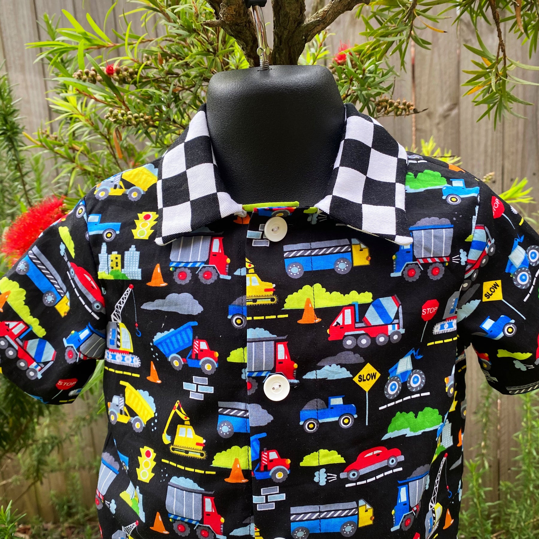 Size 1 Transport Button Up Shirt For a Toddler