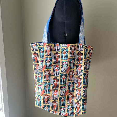 Tote Bag - Sunbathing and Surf Boards