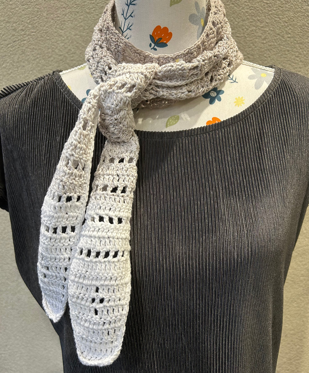 Filet Cotton Scarflet - Crochet