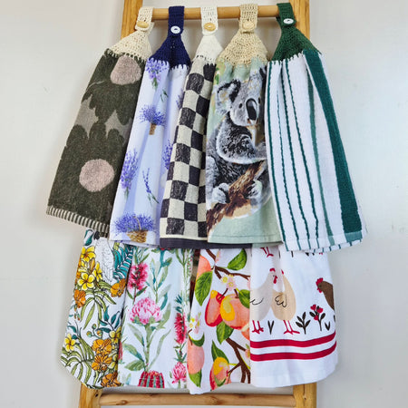 Kitchen Hand Towel | Hanging | Cotton | SINGLE LAYER | 9 Styles - 1-9