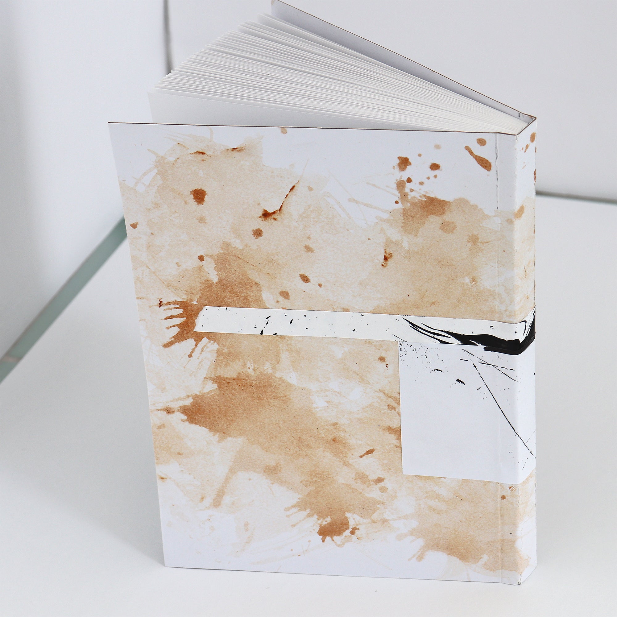 Abstract numbers hand made journal with bookmark