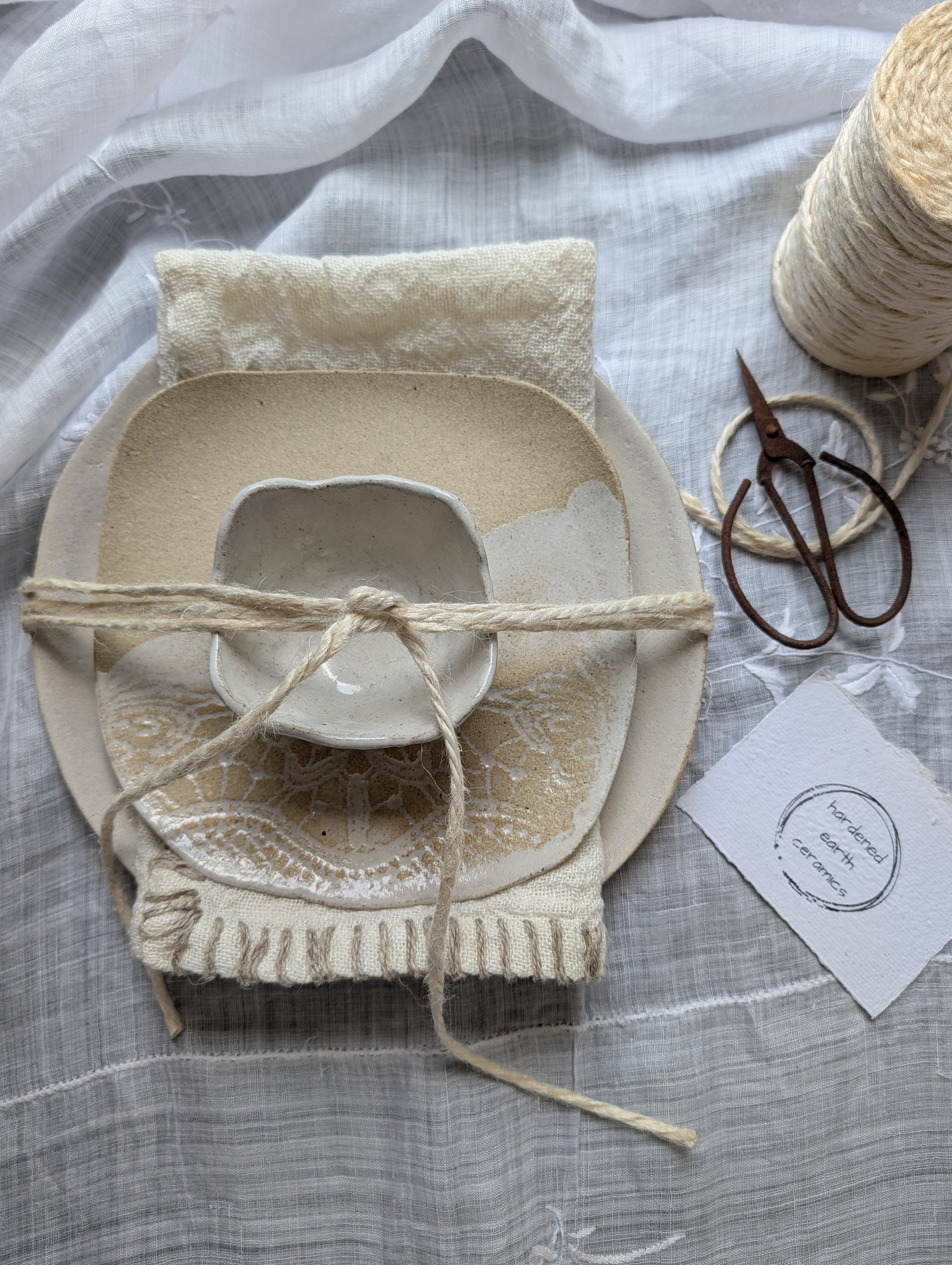 Handmade Ceramic Tableware Gift Set | share • feast • enjoy