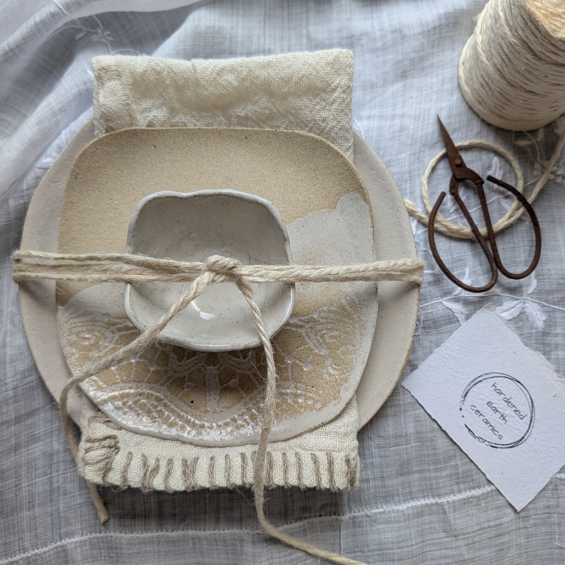 Handmade Ceramic Dinnerware Gift Set | share • feast • enjoy