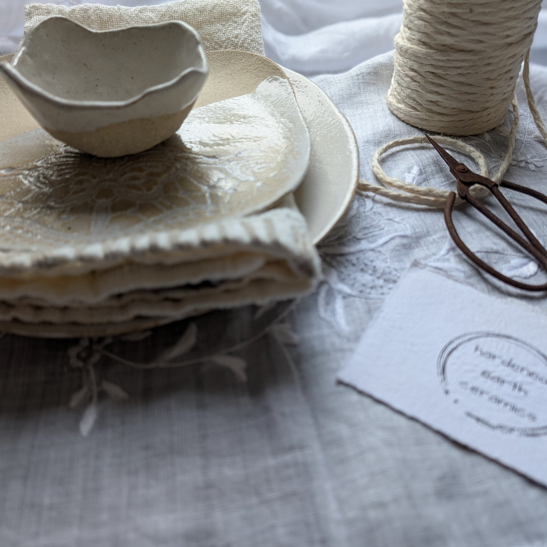 Handmade Ceramic Dinnerware Gift Set | share • feast • enjoy