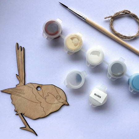 Superb Fairy-wren | Christmas Ornament Paint Kit | Australian Native Bird