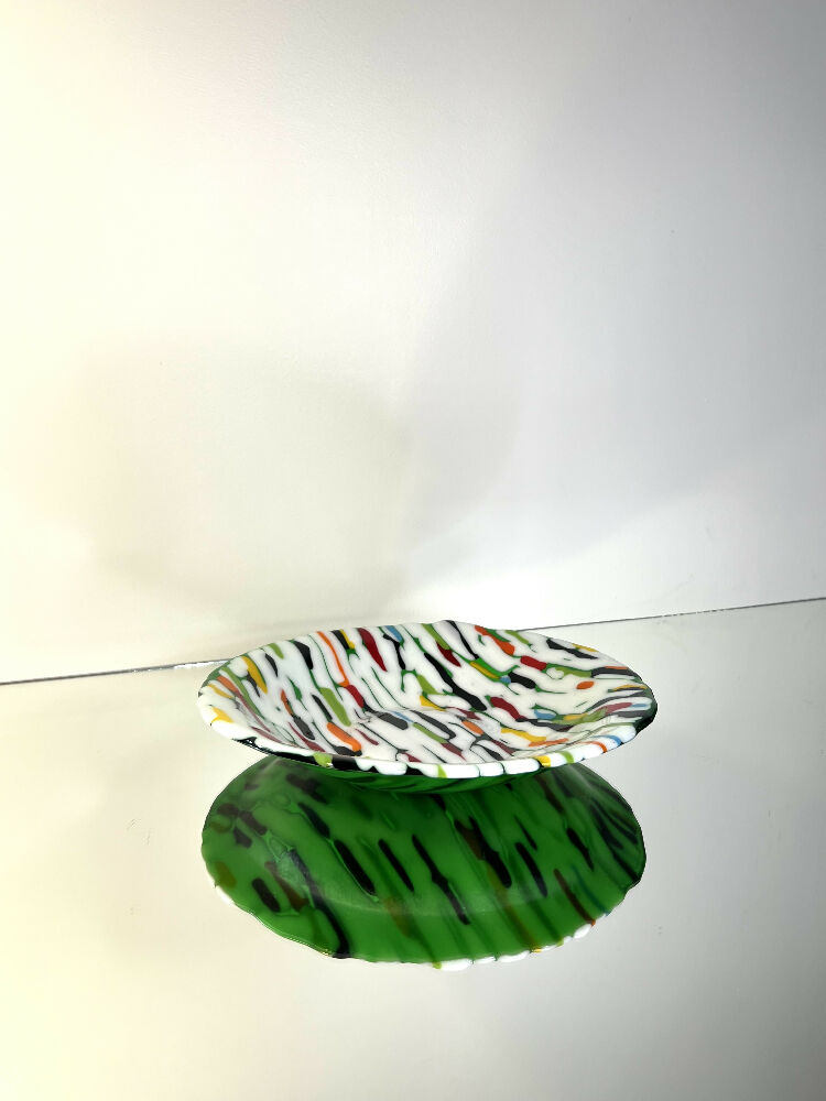 The Happy Accident glass serving bowl