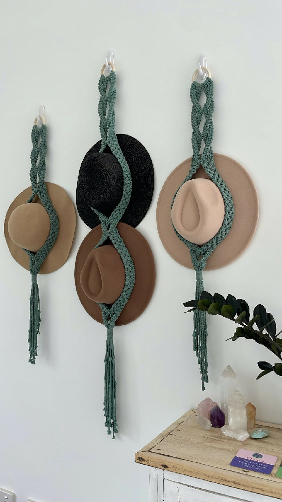 Macrame Hat Hanger - Set of 3
