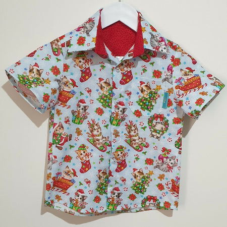 Christmas Kittens Children's Shirt Size 6