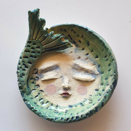 mermaid tiny plate, trinket plate