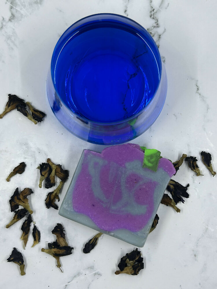 Butterfly blue tea infused soap