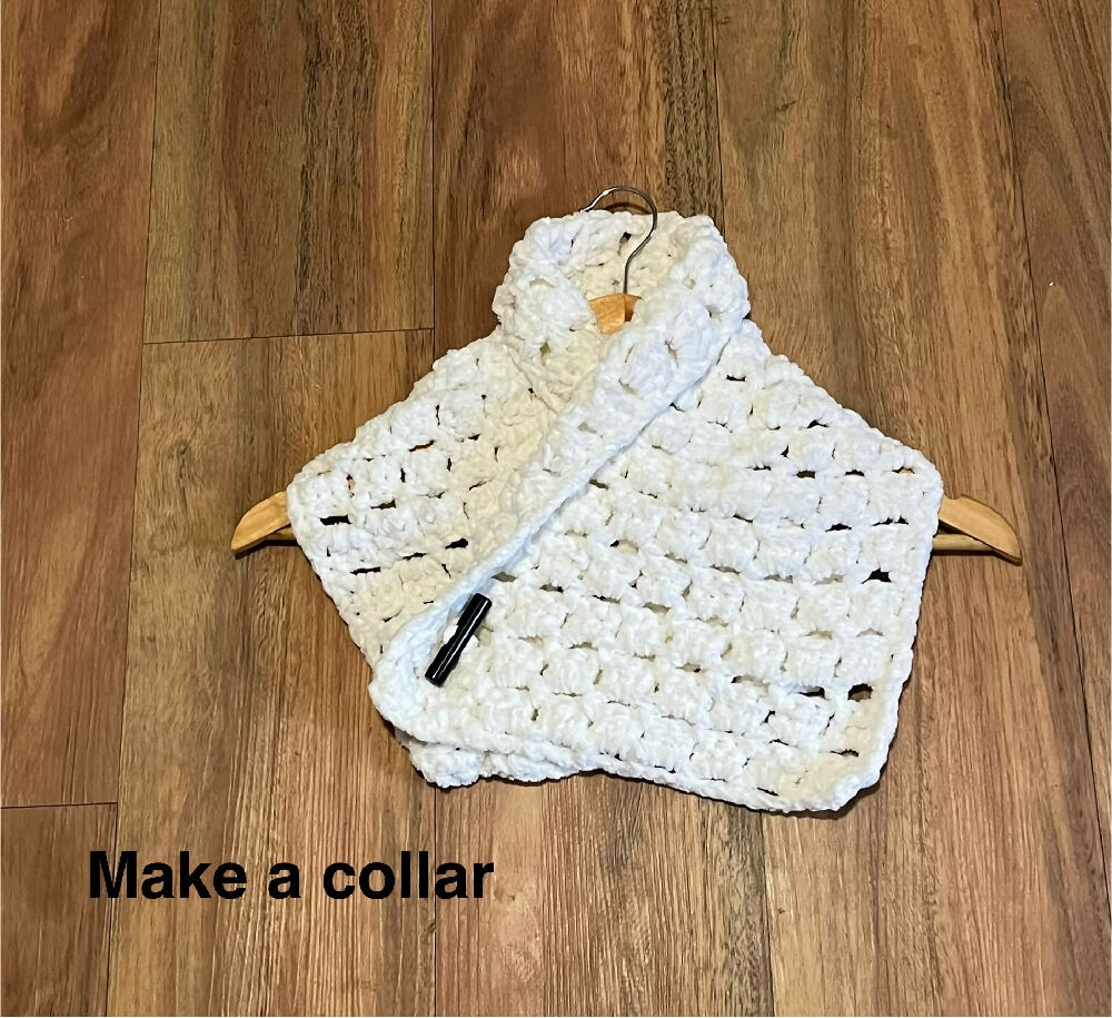 Crochet cowl, neck warmer, fashion accessory