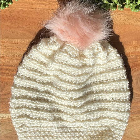 beanie with faux removable pompom