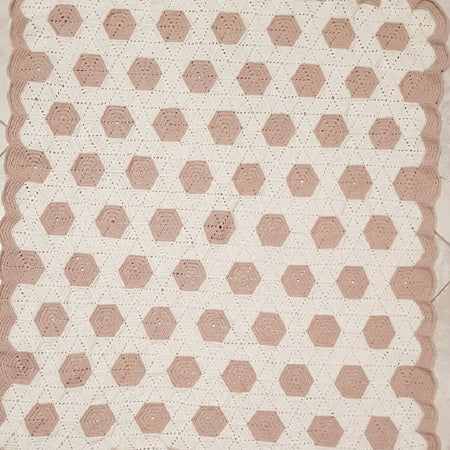 Hexagon crochet baby blanket.