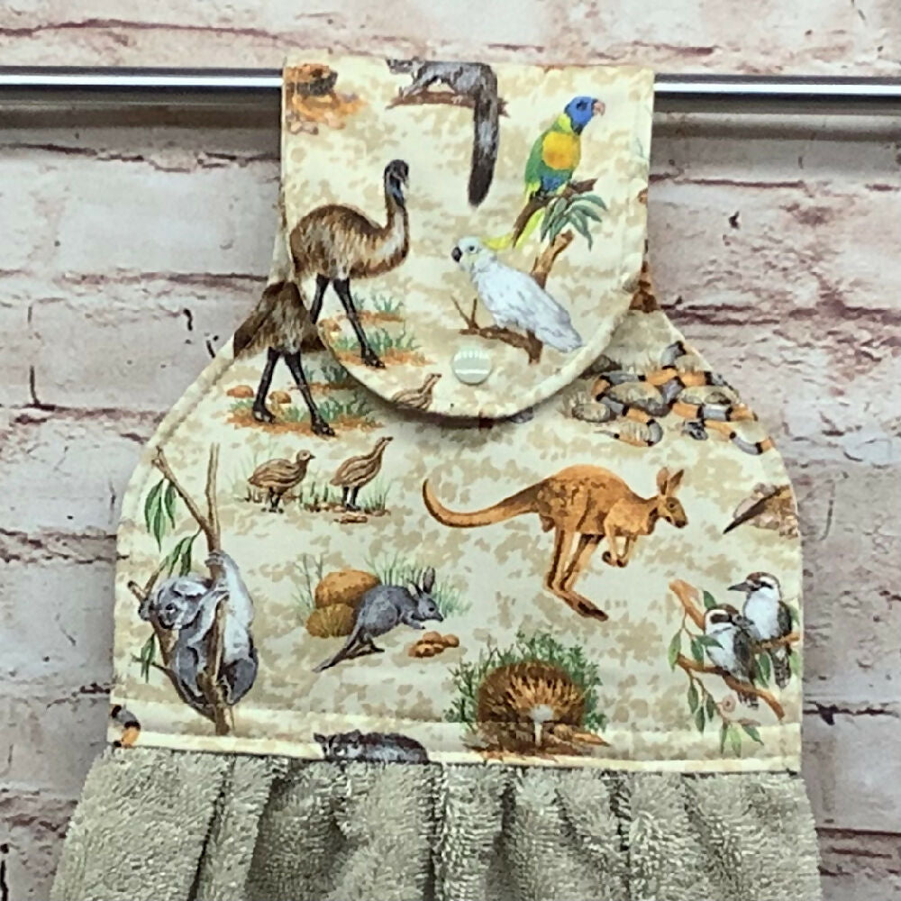 Australian themed hanging hand towel. - 3 Designs
