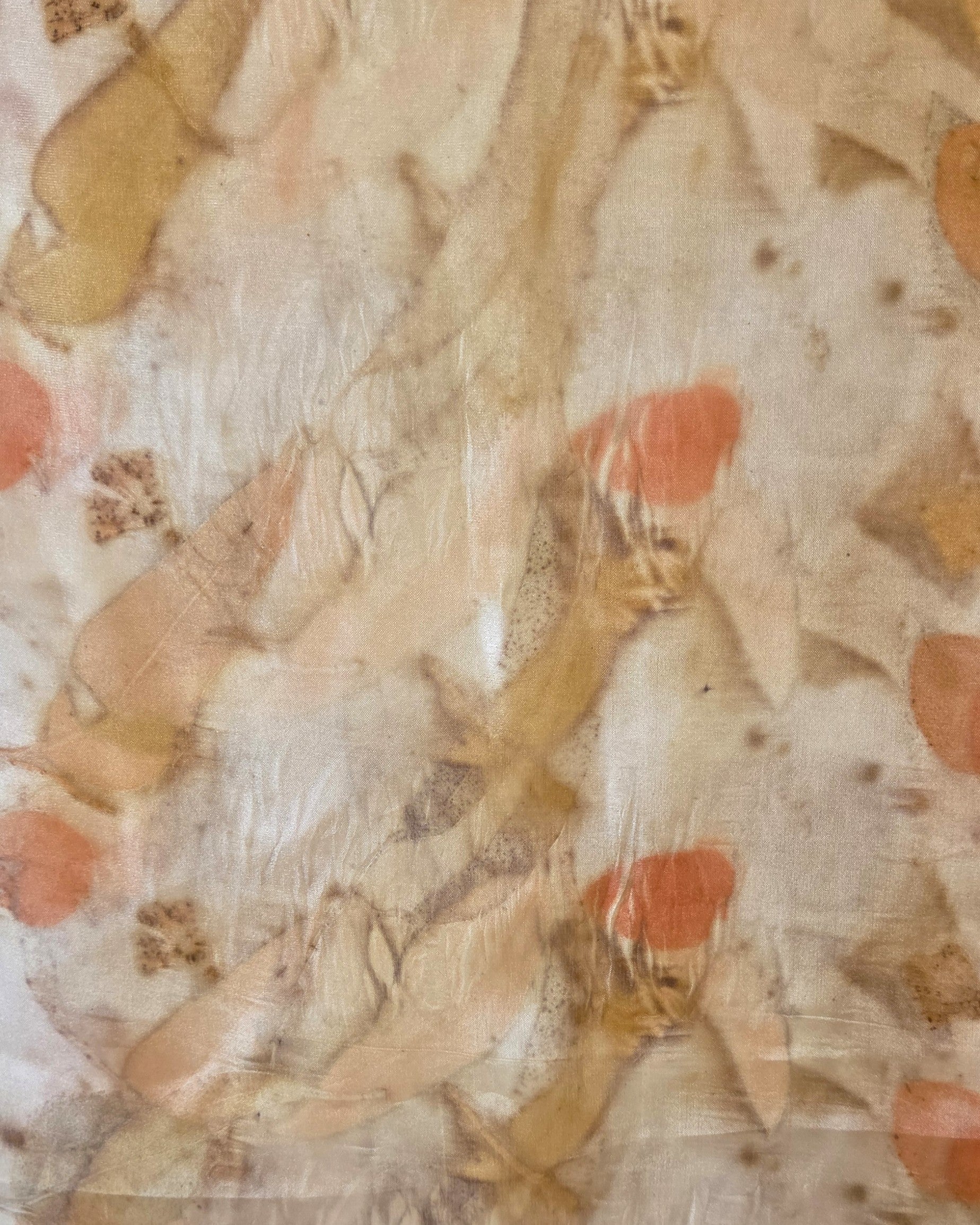 The Lucia - Pure Pongee Paj Silk Ecoprint Scarf