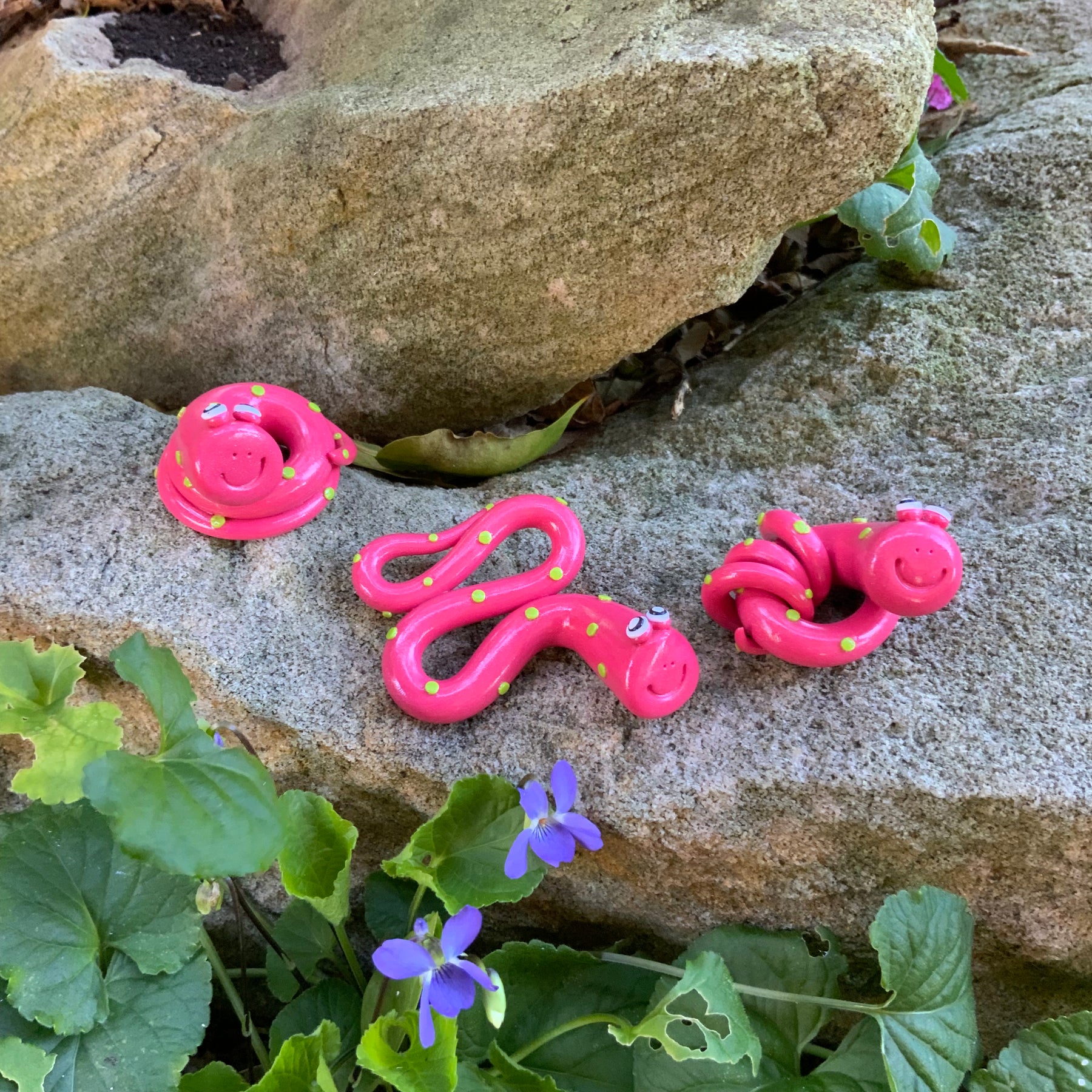 The Slither Squad | Whimsical Handmade Snake Trio Decor