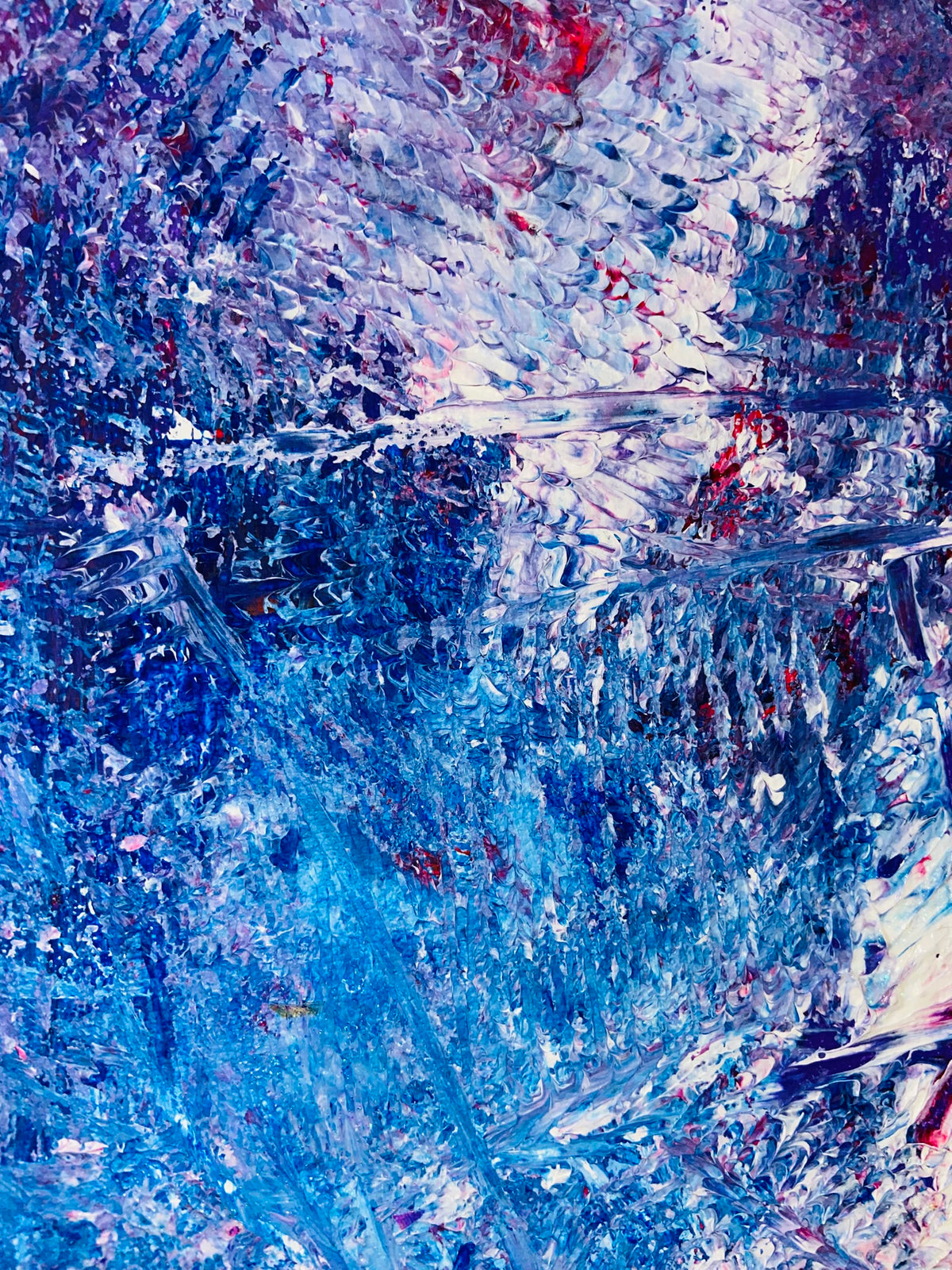 3D Abstract Acrylic Canvas Painting: Colorful Wall Art by Margo Humphries (30.5x30.5cm)