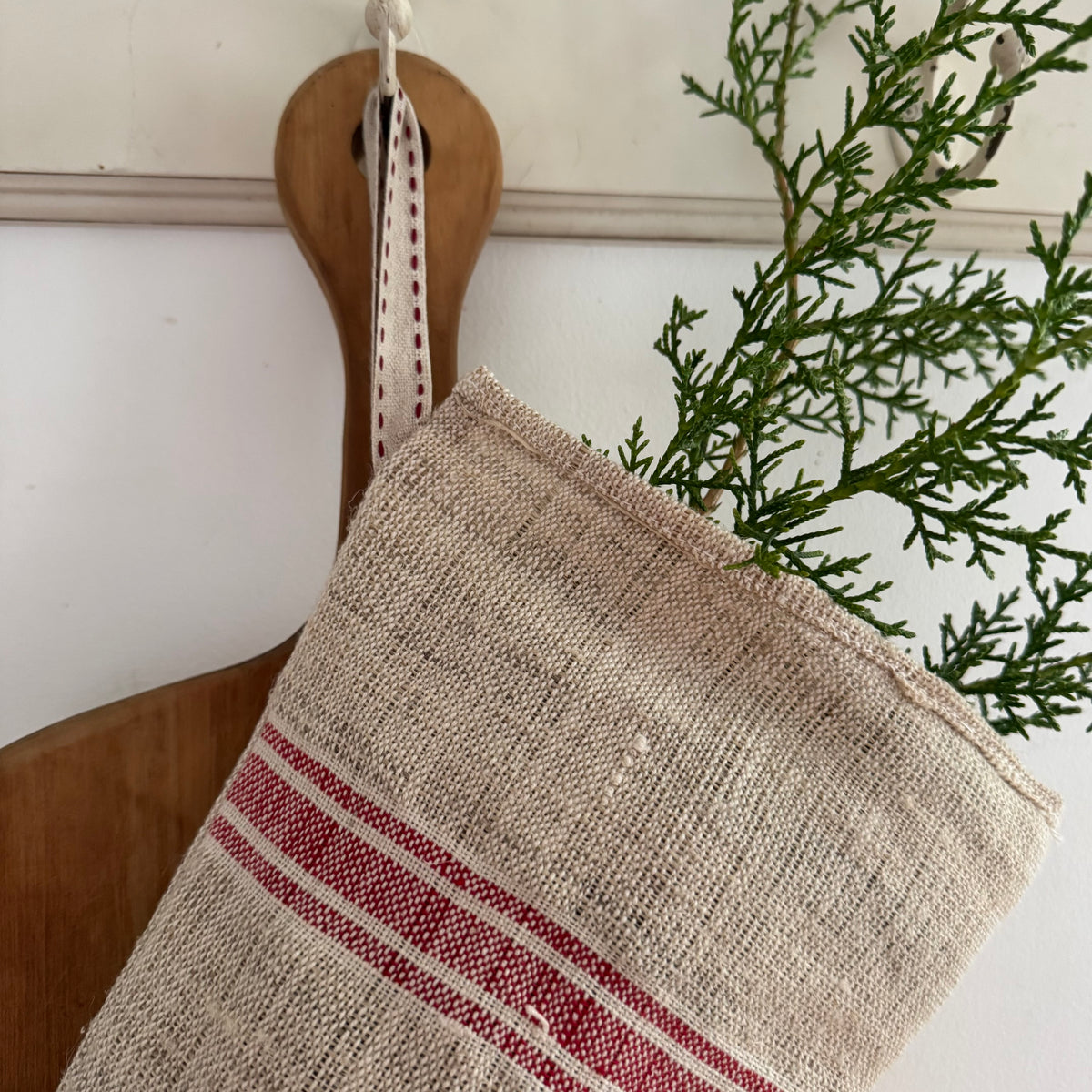 Vintage French Hemp Christmas Stocking | Handmade in Tasmania