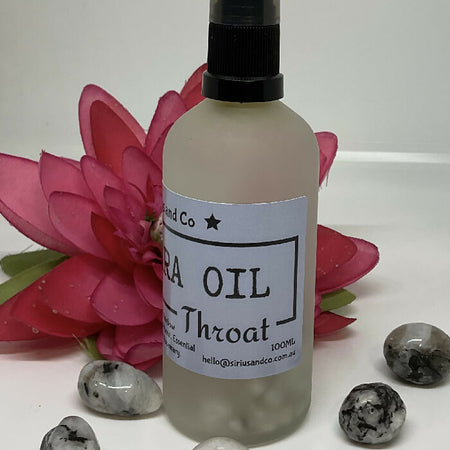 Chakra Throat essential oil Mist Crystal infused with Rainbow Moonstone