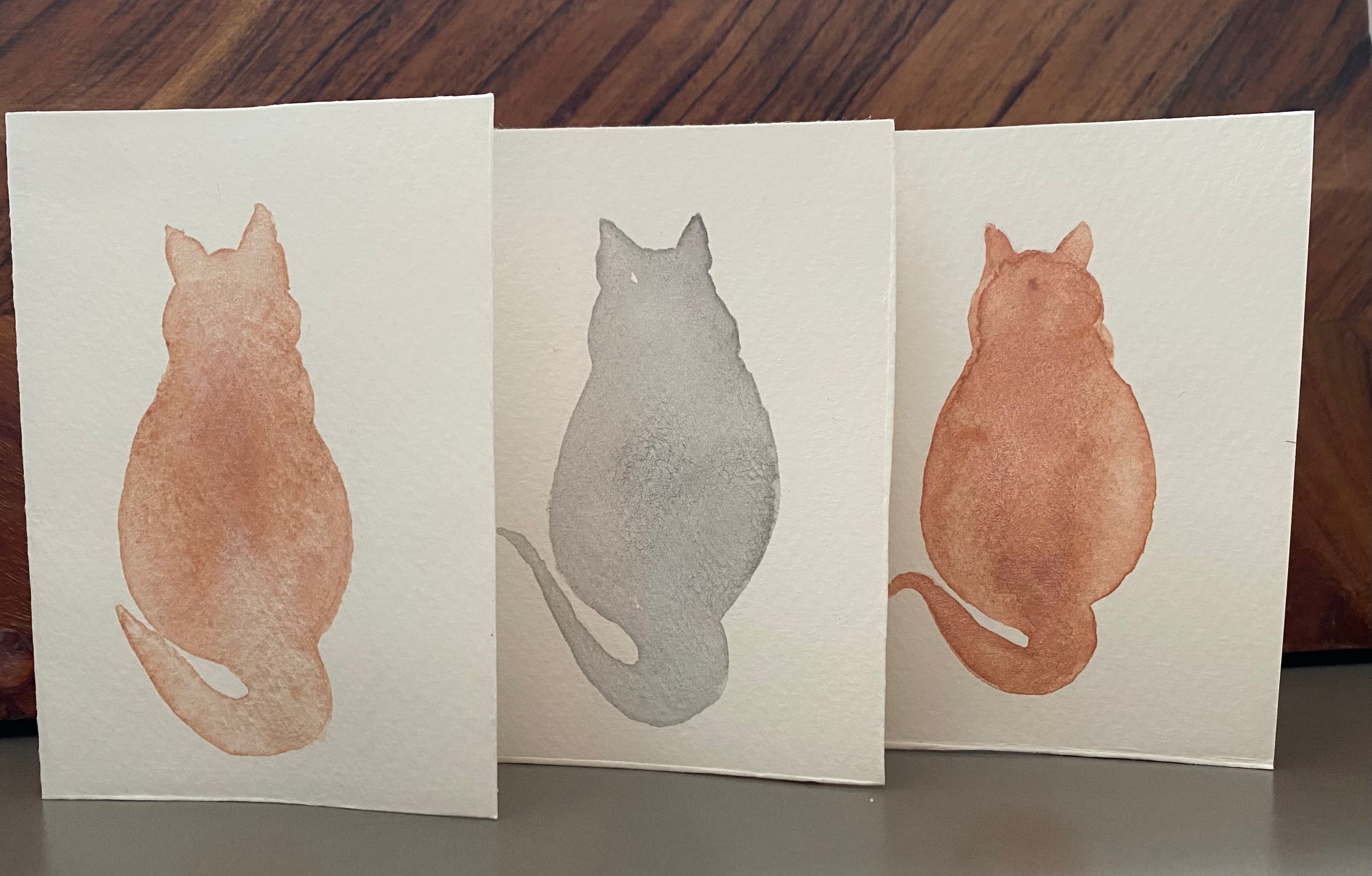 Three Sparkly/Metallic Chunky Jason Watercolour Cards | Handmade Unique Card