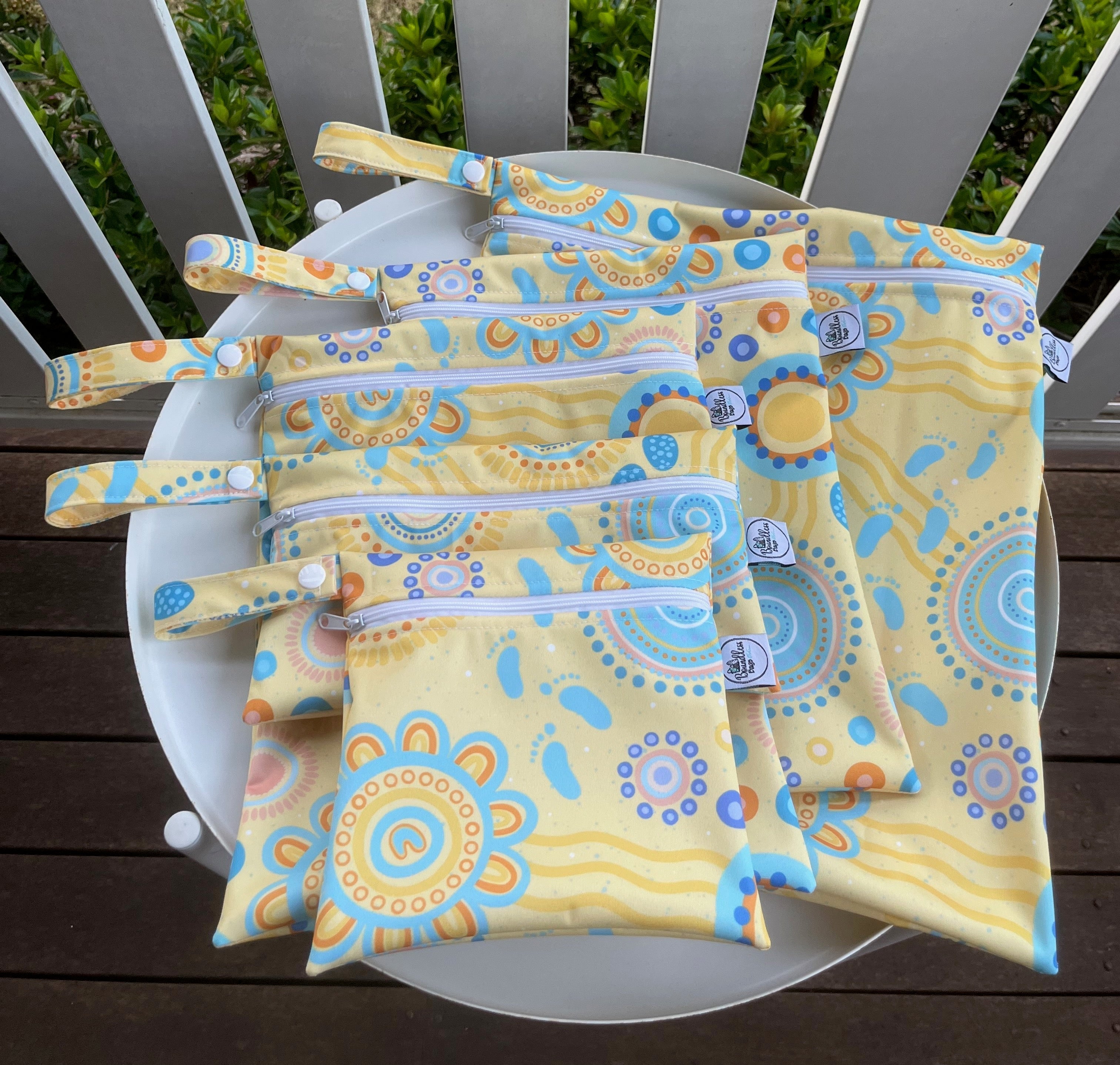 READY MADE Water-resistant wet bags - Childhood (Huckleberry Digital)  | Ready to ship | FREE Postage