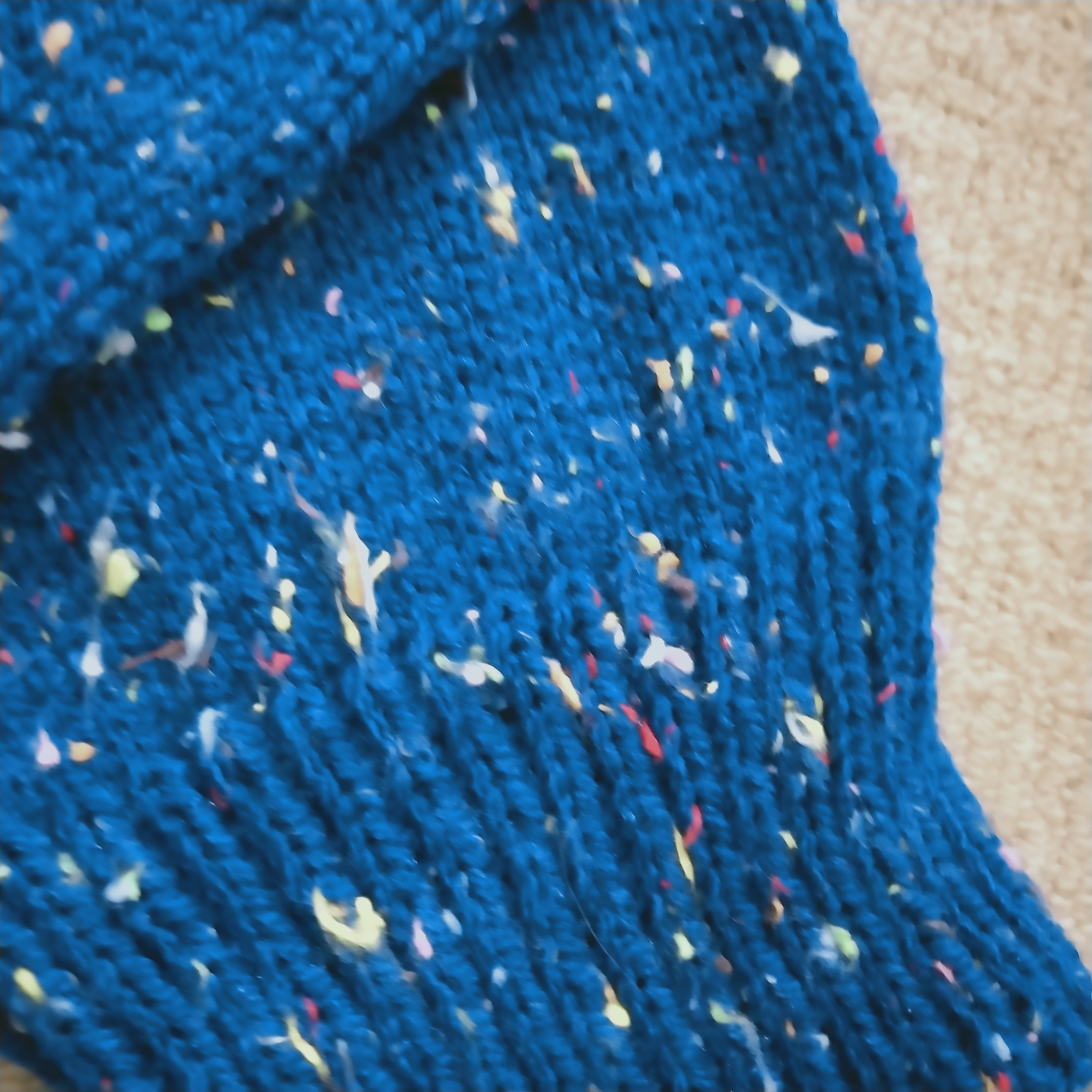 Retro 80s Blue Speckle Leg Warmers