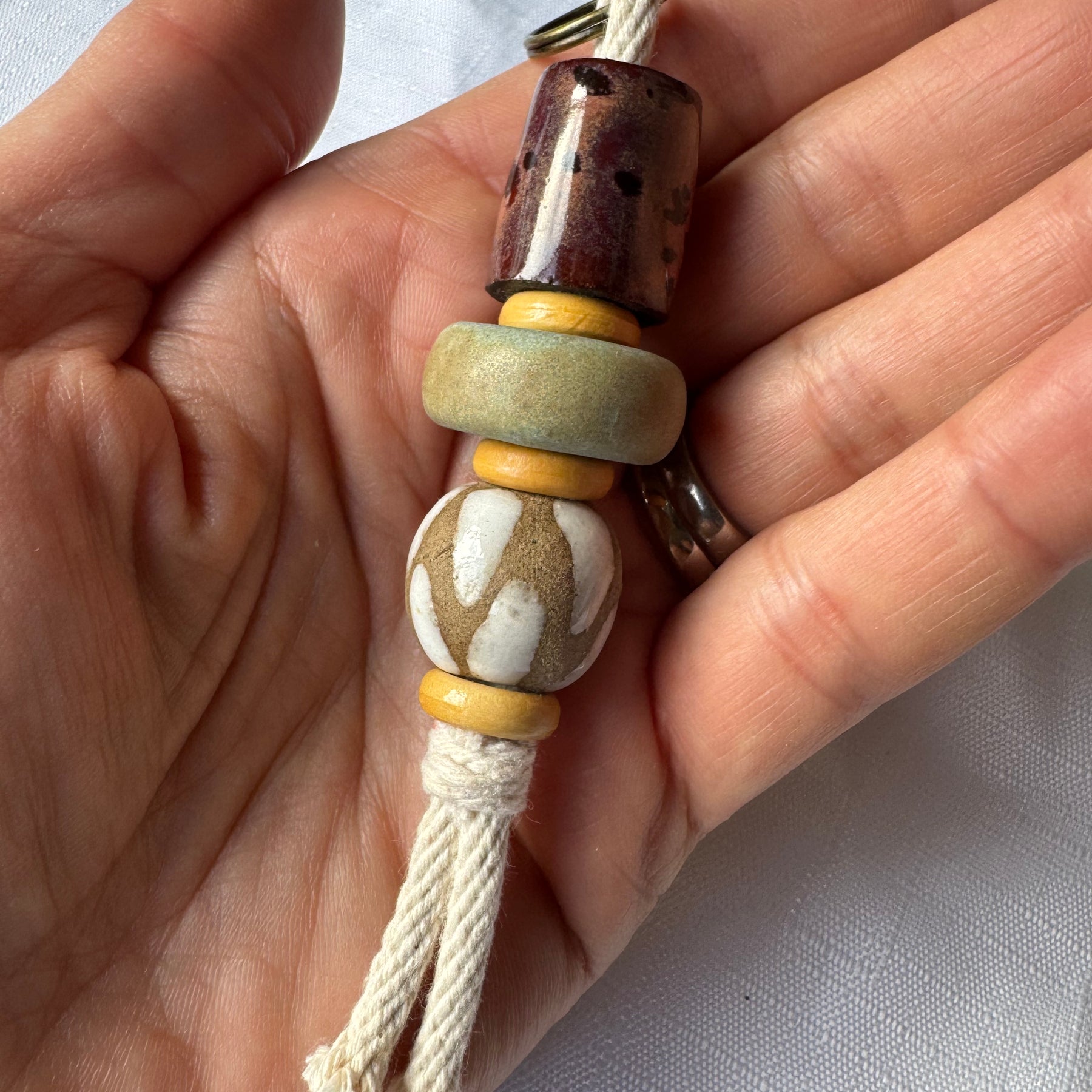 Clay keyring, decorative piece