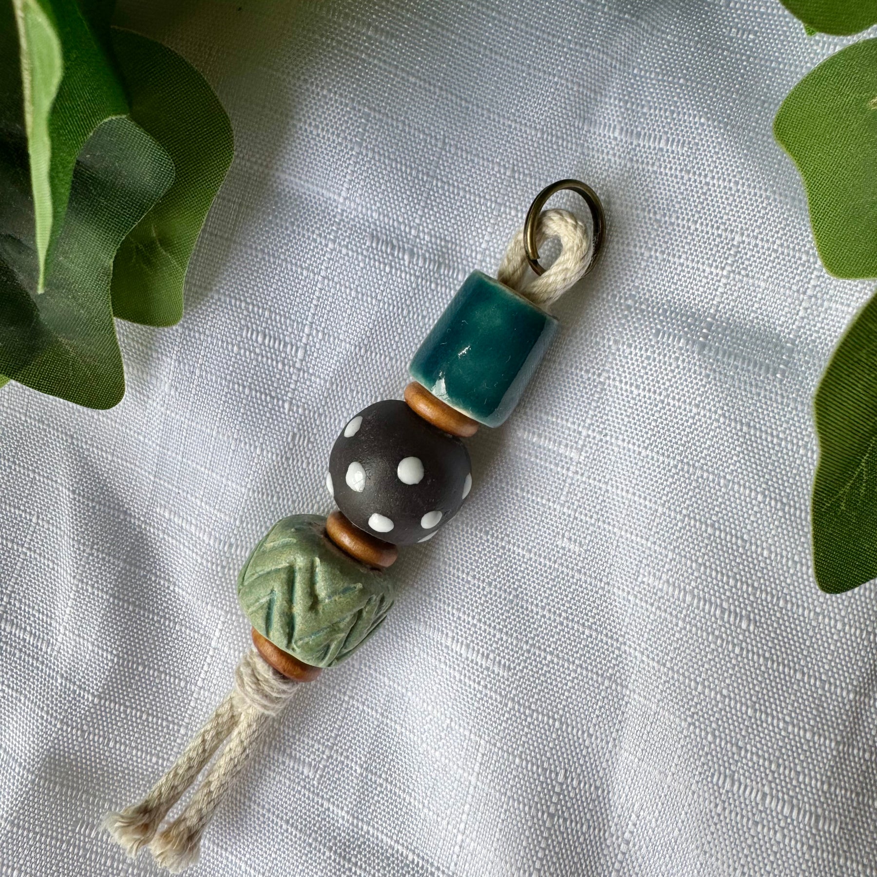 Clay keyring, decorative piece