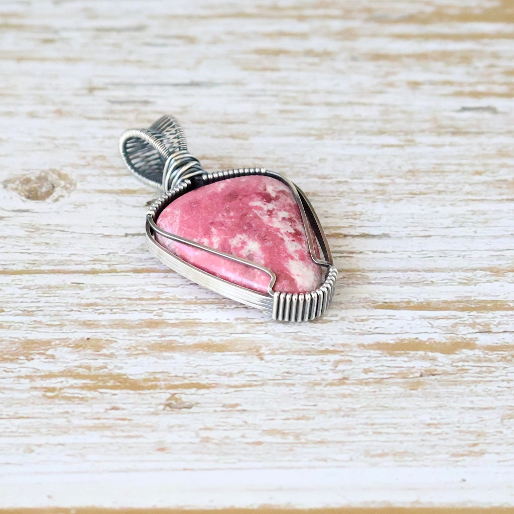 Sterling Silver Thulite Pendant ~ Talisman of Heartfelt Connection