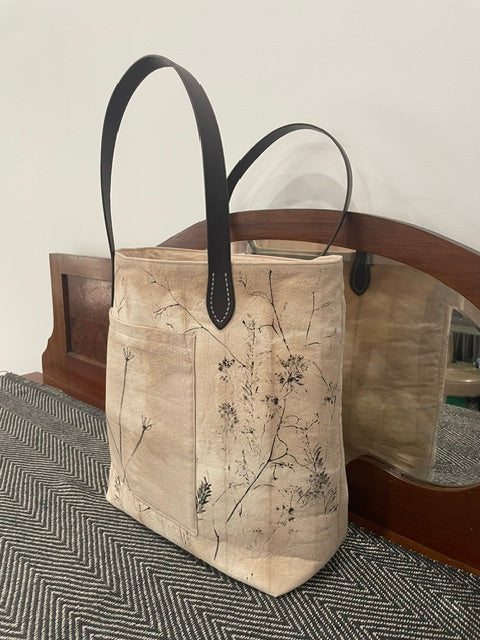 One Off Hand Painted Tie Dyed Tote Bag