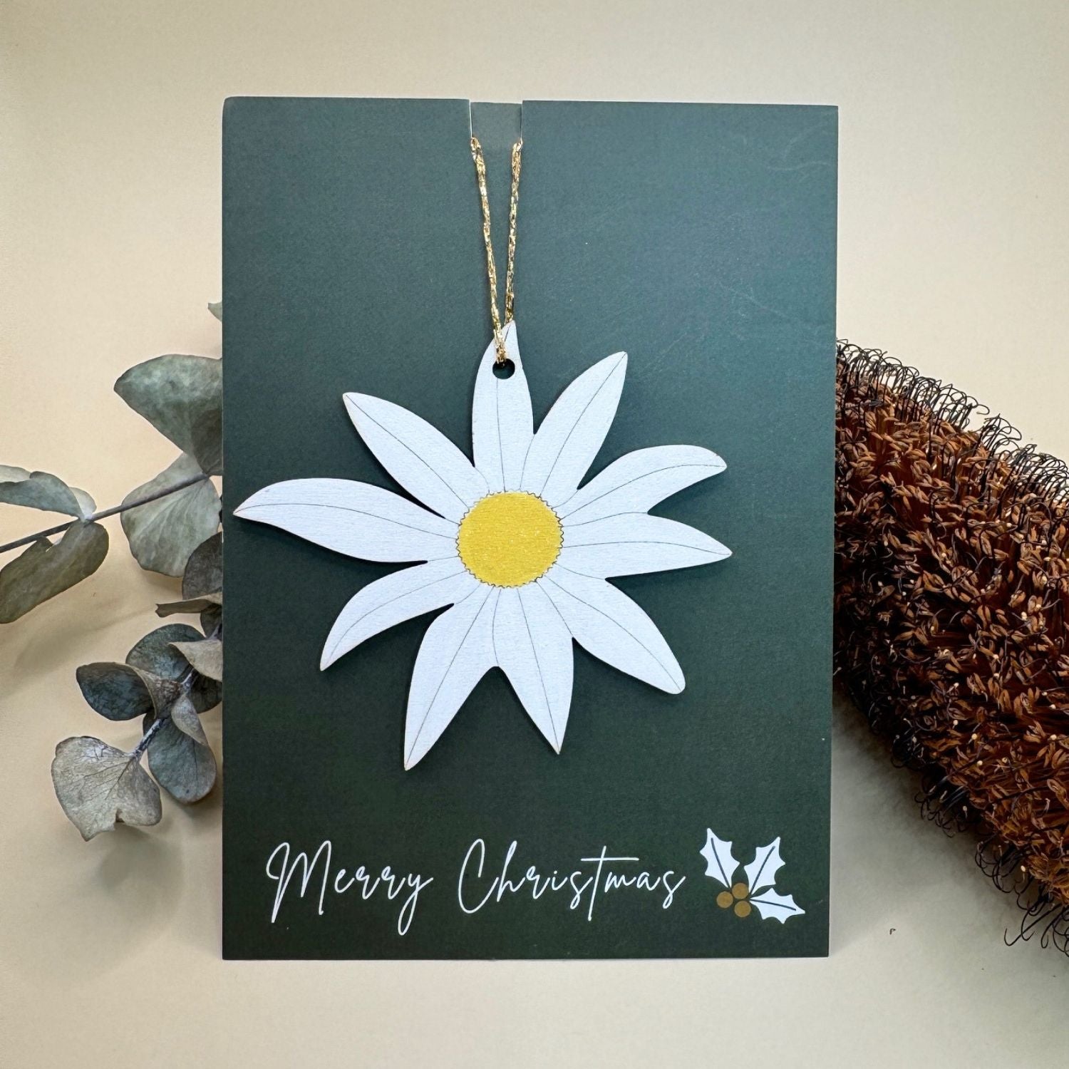 Flannel Flower Hand Painted Christmas Decoration