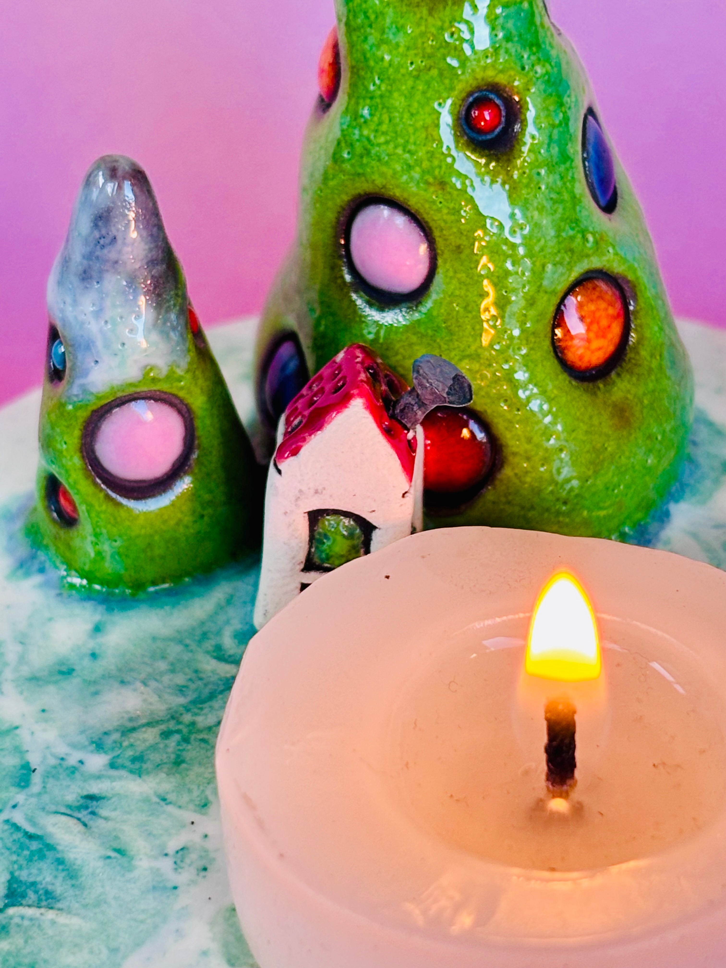 Handmade Earthenware Ceramic Tealight Holder 4